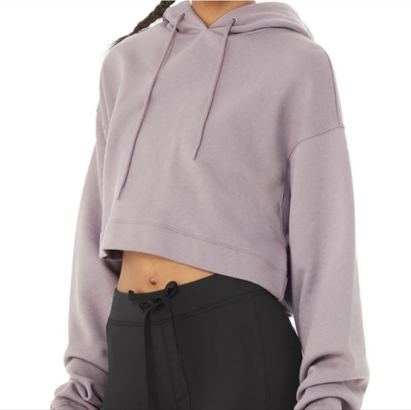 ALO Yoga Tops - Alo yoga bae cropped hoodie pullover sweatshirt M